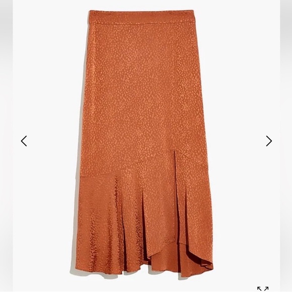Madewell Flounce-Hem Midi Skirt in Cheetah Jacquard - Picture 4 of 6